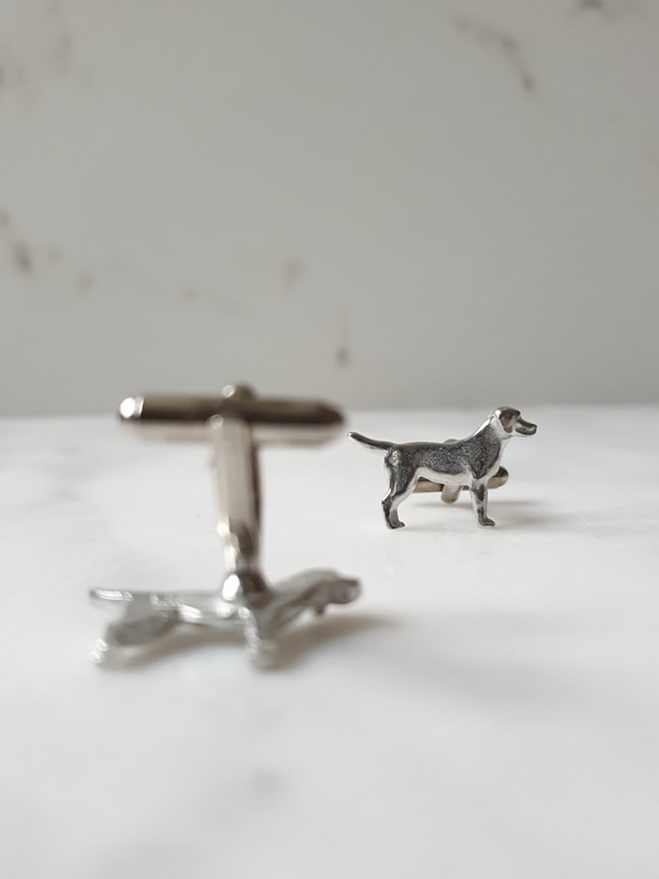 Lancaster and Gibbings Labrador Cufflinks at Sally Bourne Interiors London Christmas Gift Idea